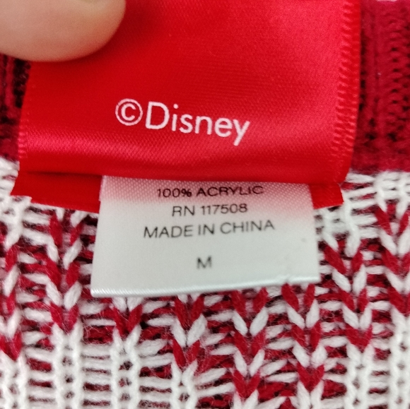 NWOT Official Disney Brand Crewneck Knit Mickey Mouse Fair Isle Festive Sweater - Picture 3 of 6